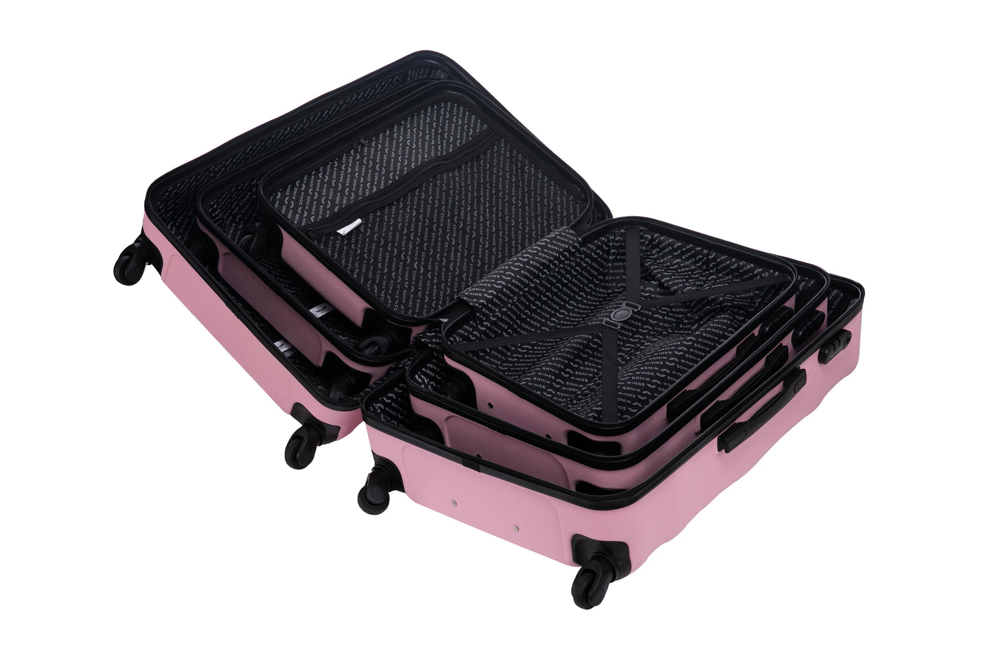 Komplet 3 WALIZEK Wings ABS+ VULTURE Pink VULTURE COLLECTION