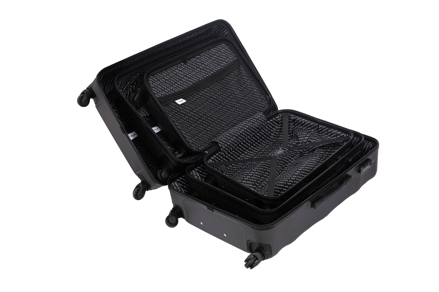 Komplet 3 WALIZEK Wings ABS+ VULTURE Dark Grey VULTURE COLLECTION