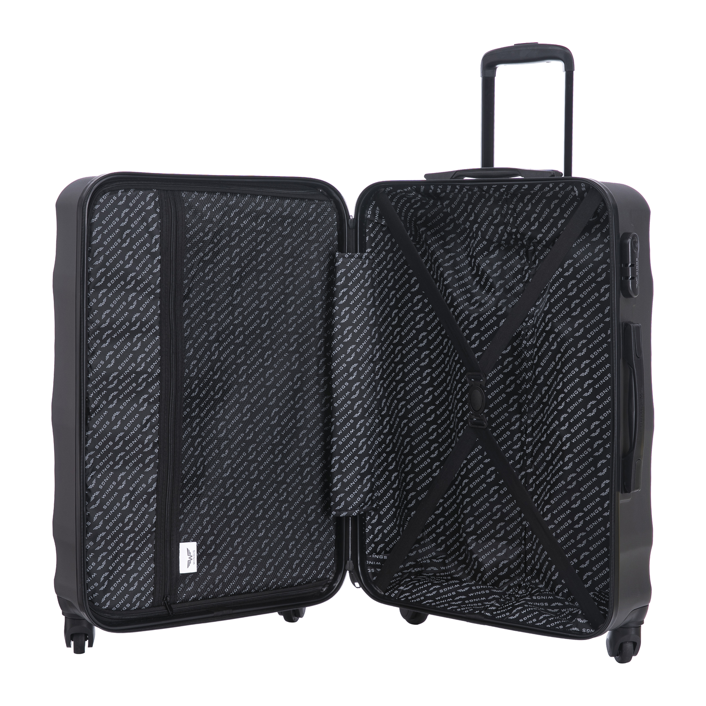 Medium Suitcase WINGS ABS+ VULTURE 24" Dark Grey