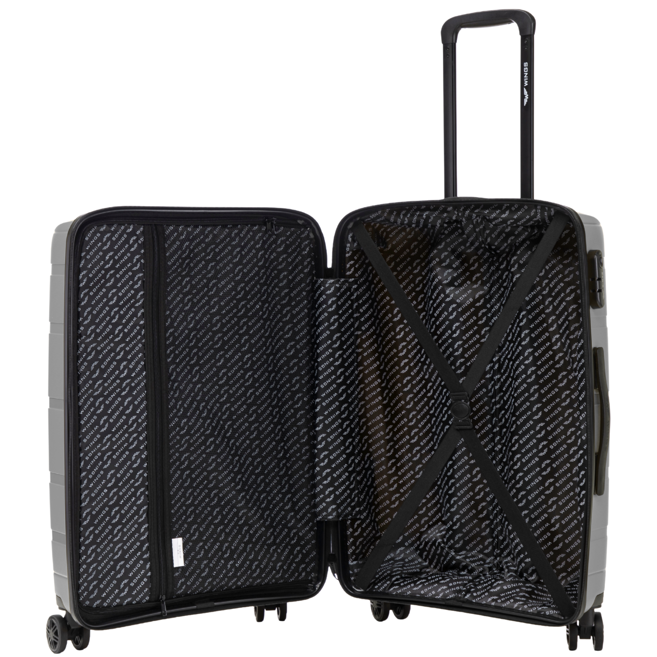 Set de 3 maletas Wings HAWFINCH 3.0 polipropileno GRIS OSCURO