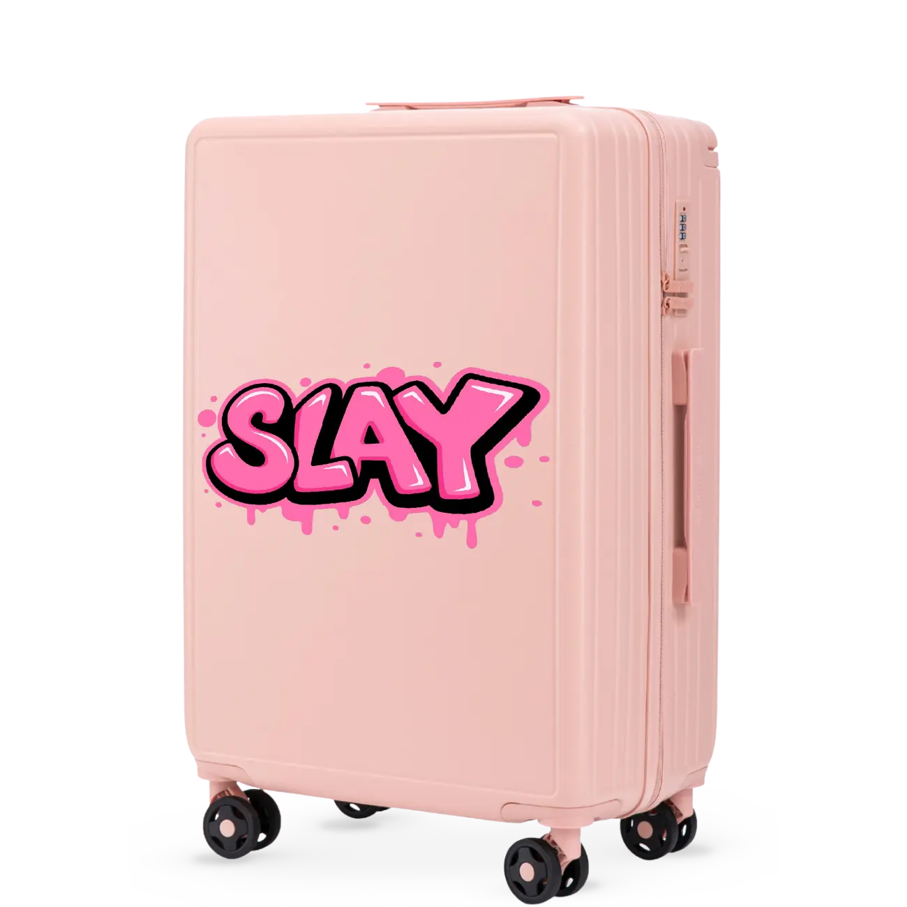 Walizka średnia Wings ABS+ 24" Customized PINK SLAY customized