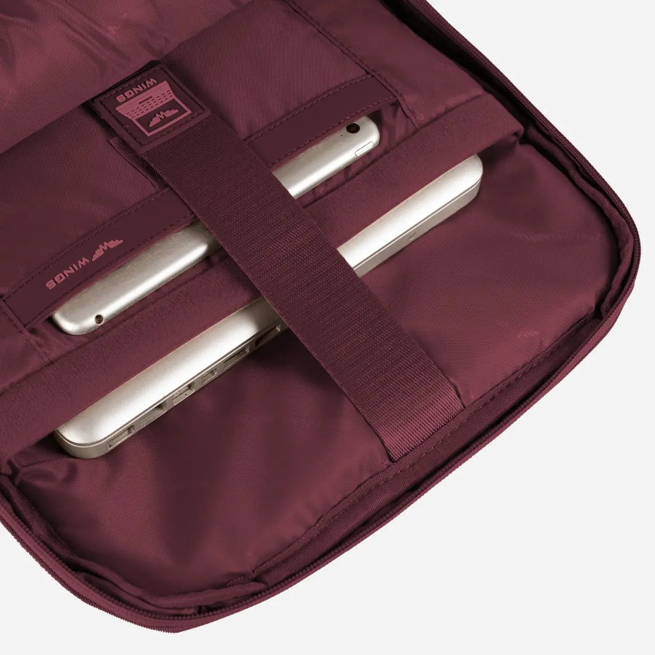 Zestaw plecak SKYLARK BURGUNDY i walizka kabinowa PHOENIX CHAMPAGNE 20" Mix & Match