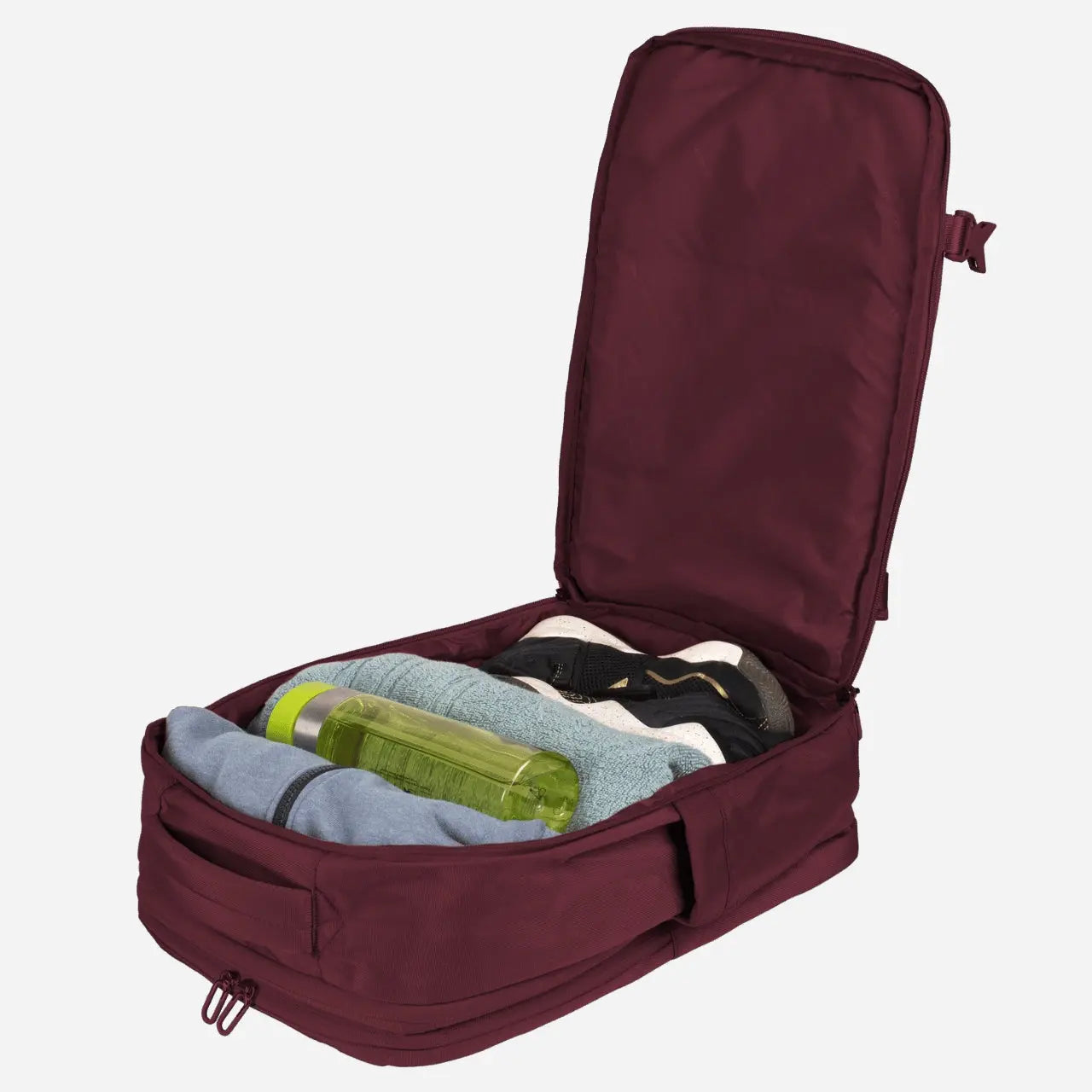 Zestaw plecak SKYLARK BURGUNDY i walizka kabinowa PHOENIX CHAMPAGNE 20" Mix & Match