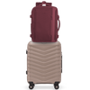 Set zaino SKYLARK BURGUNDY e trolley da cabina PHOENIX CHAMPAGNE 20"