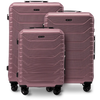 Rinkinys iš 3 Wings CRAKE POLICARBON 100% ROSE GOLD lagaminų S/M/L