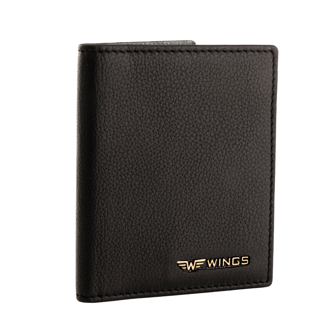WINGS kortholder i naturlæder sort