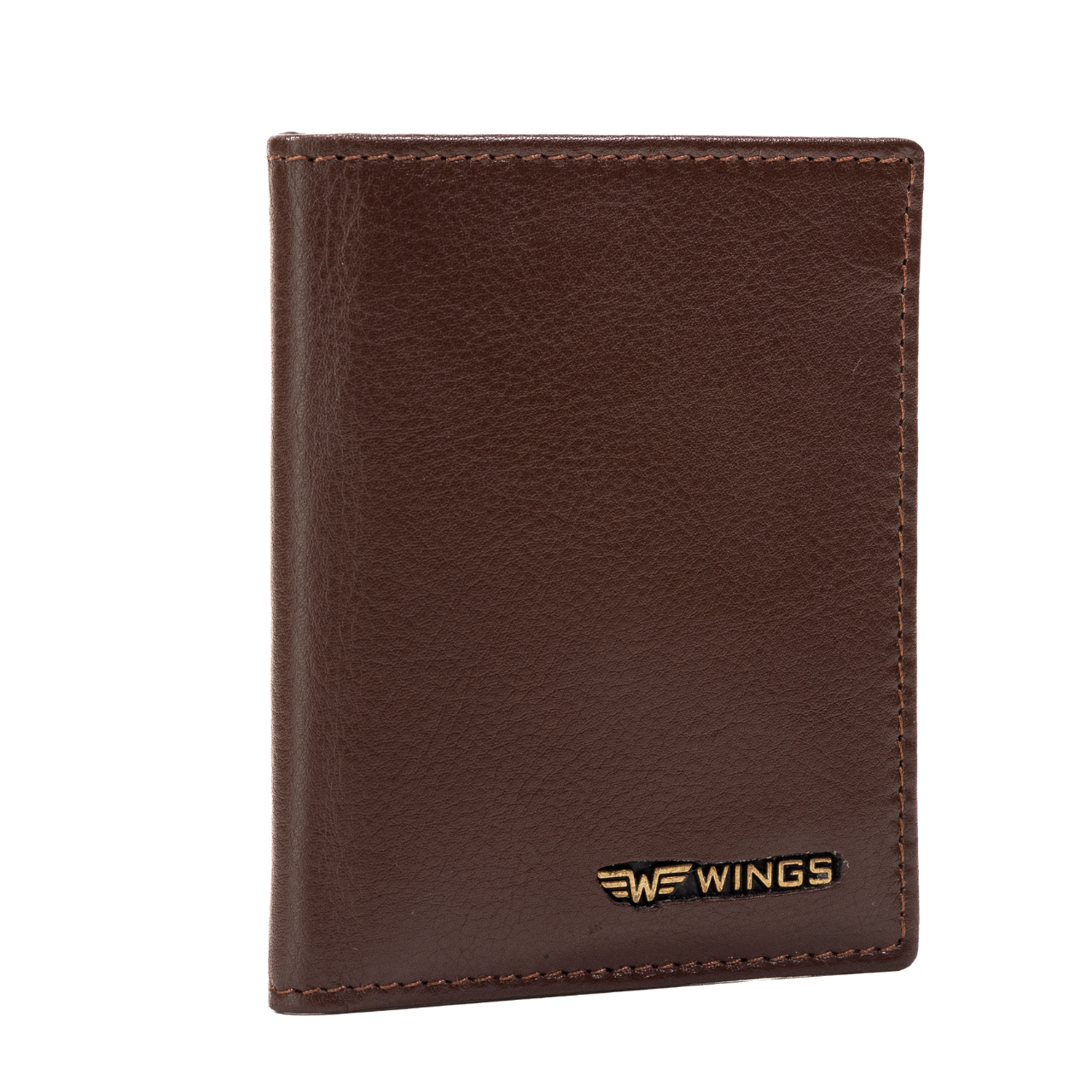 WINGS kartes turētājs no dabīgās ādas brūnā krāsā
