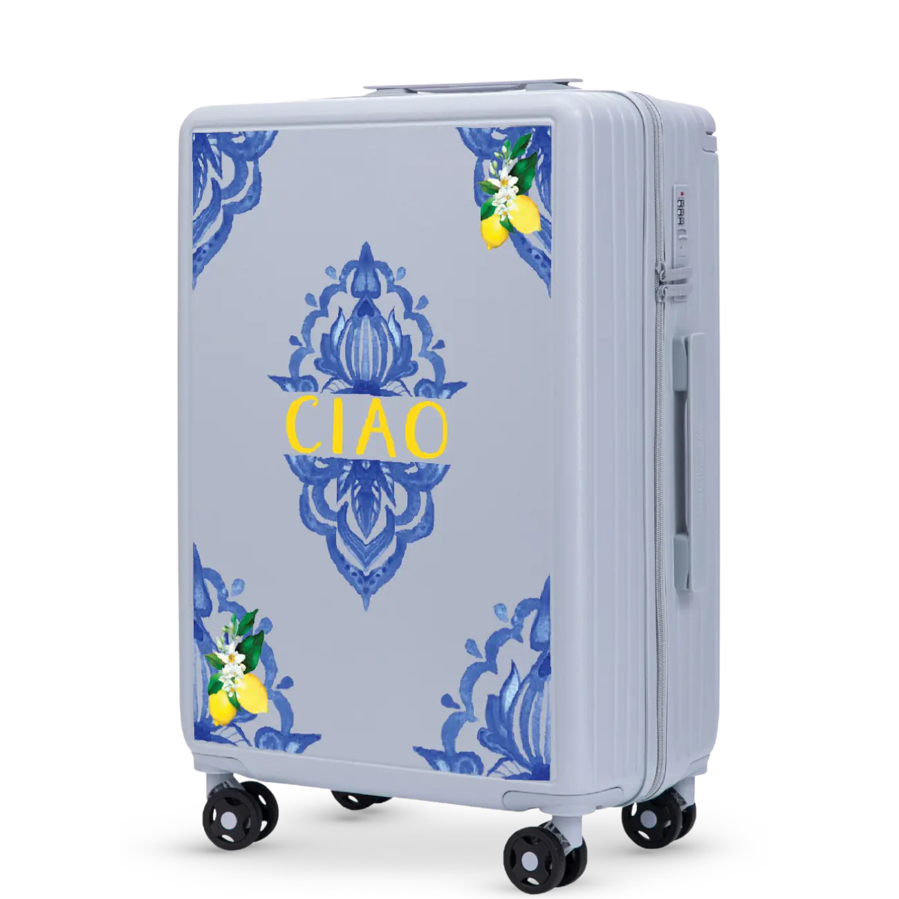 Walizka średnia Wings ABS+ 24" Customized PASTEL BLUE CIAO customized
