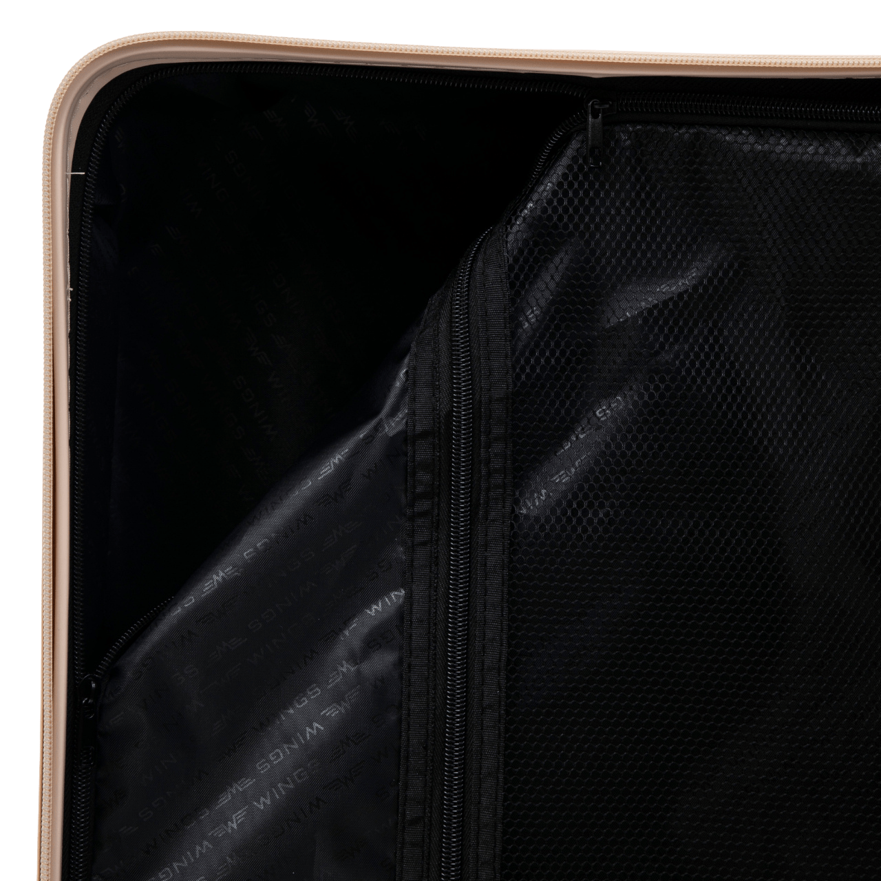 Waliză de cabină Wings ABS+ 20" personalizată DIRTY WHITE POPIERSIE