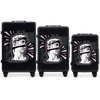 Komplektas 3 lagaminų Wings ABS+ Customized BLACK POPIERSIE