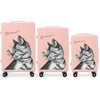 Set od 3 kofera Wings ABS+ prilagođeni SOFT PINK MEOW