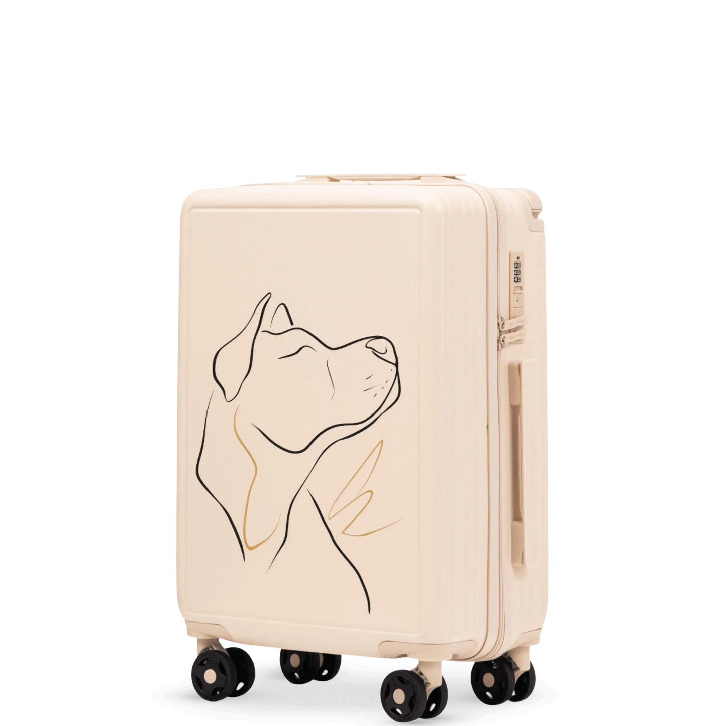 Walizka kabinowa Wings ABS+ 20" Customized DIRTY WHITE DOG customized