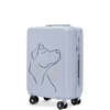 Cabin Wings ABS+ Suitcase 20" Customized PASTEL BLUE DOG