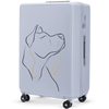 Waliză mare Wings ABS+ 28" personalizată ALBASTRU PASTEL CÂINE