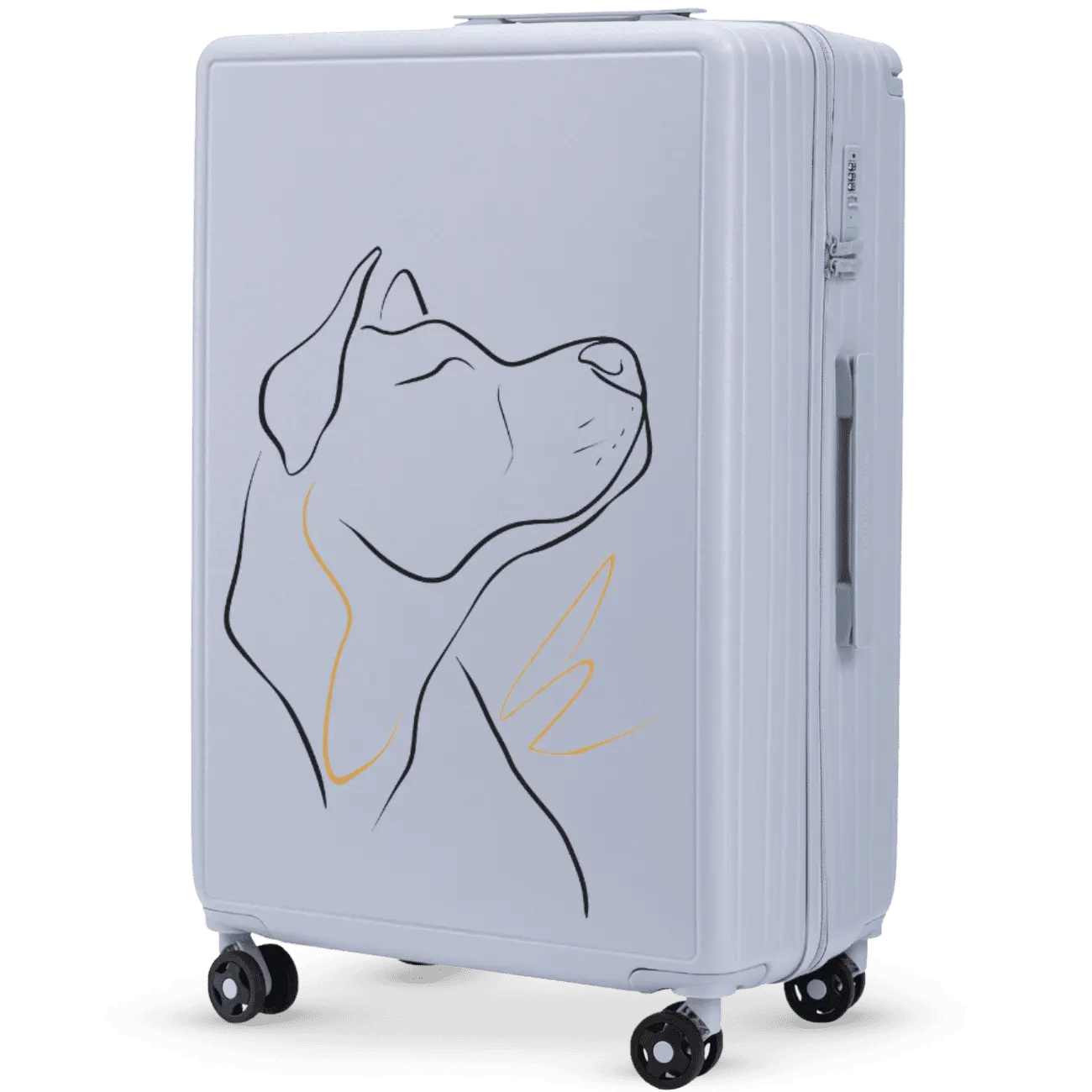 Walizka duża Wings ABS+ 28" Customized PASTEL BLUE DOG customized