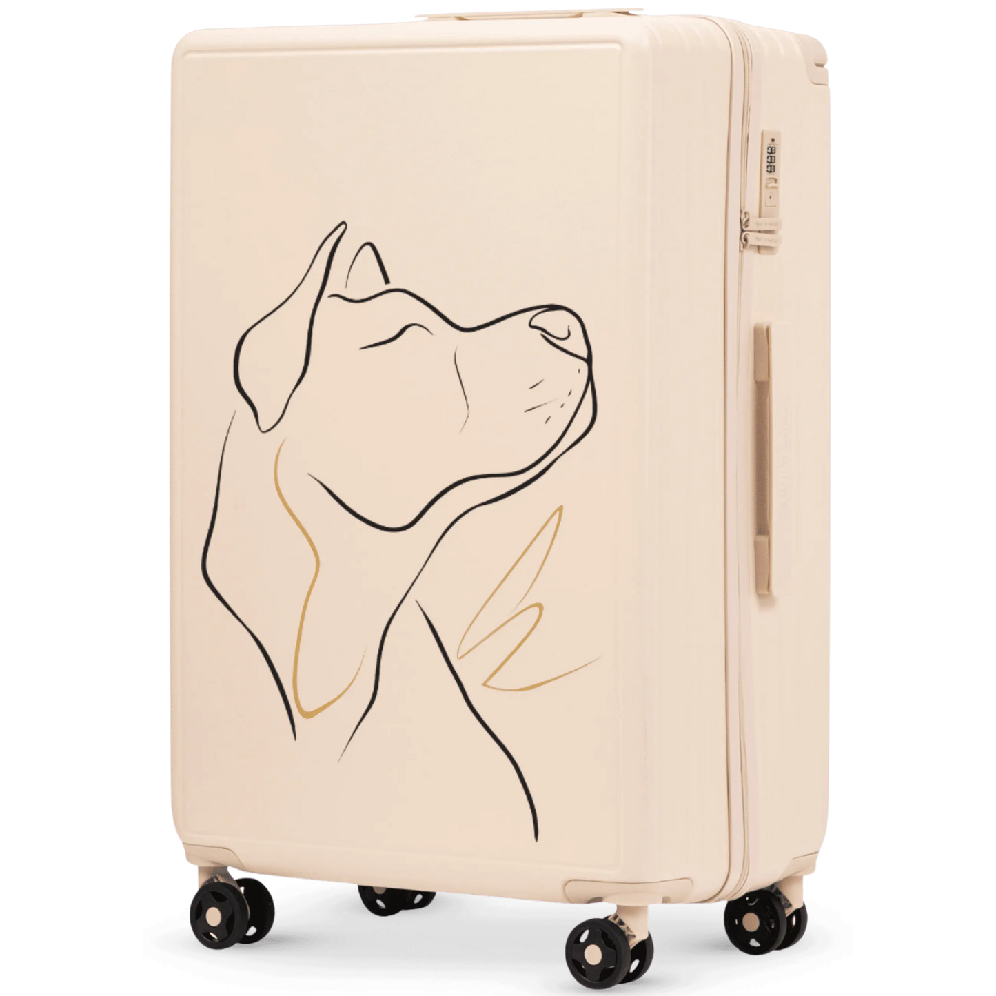 Walizka duża Wings ABS+ 28" Customized DIRTY WHITE DOG customized