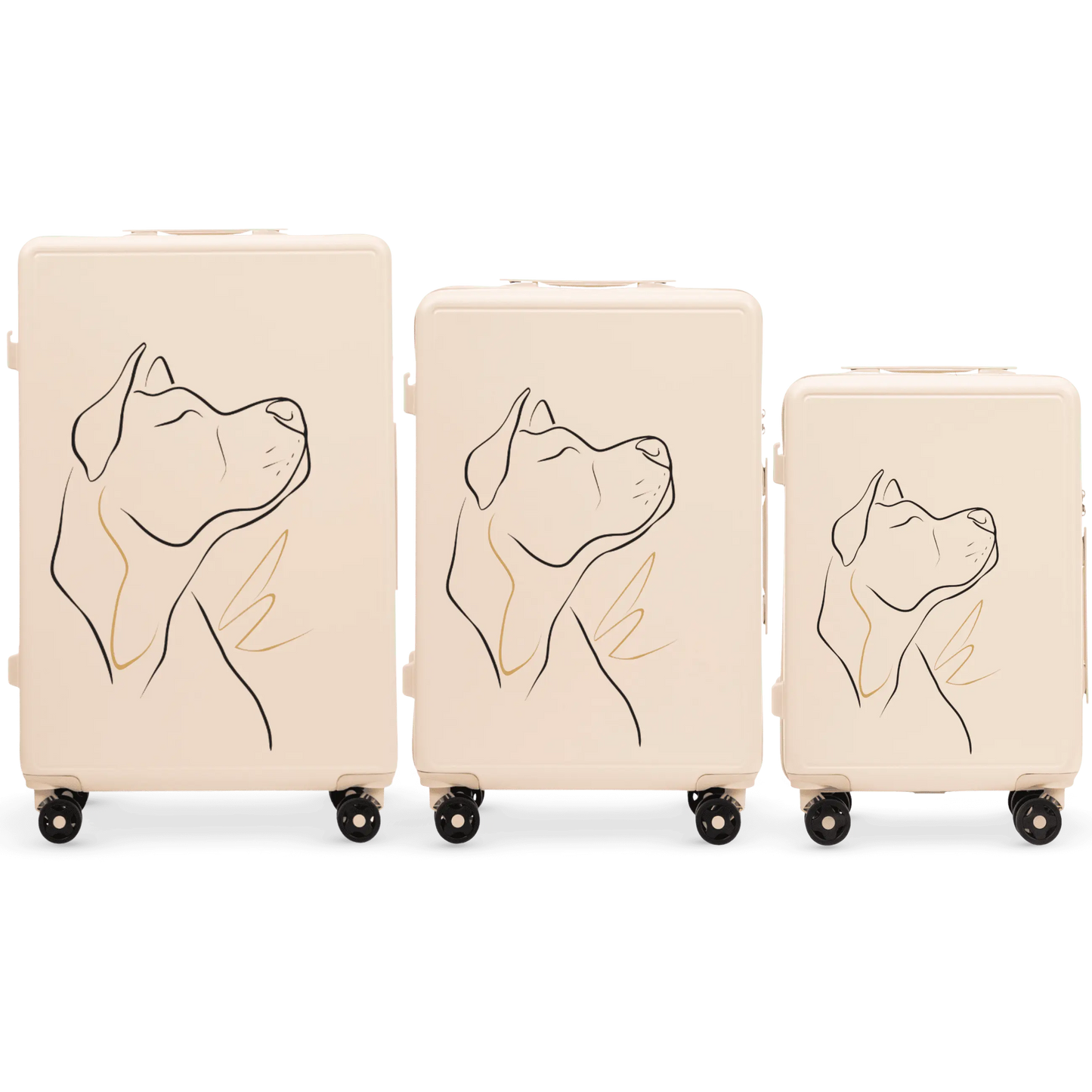 Komplet 3 WALIZEK Wings ABS+ Customized DIRTY WHITE DOG customized