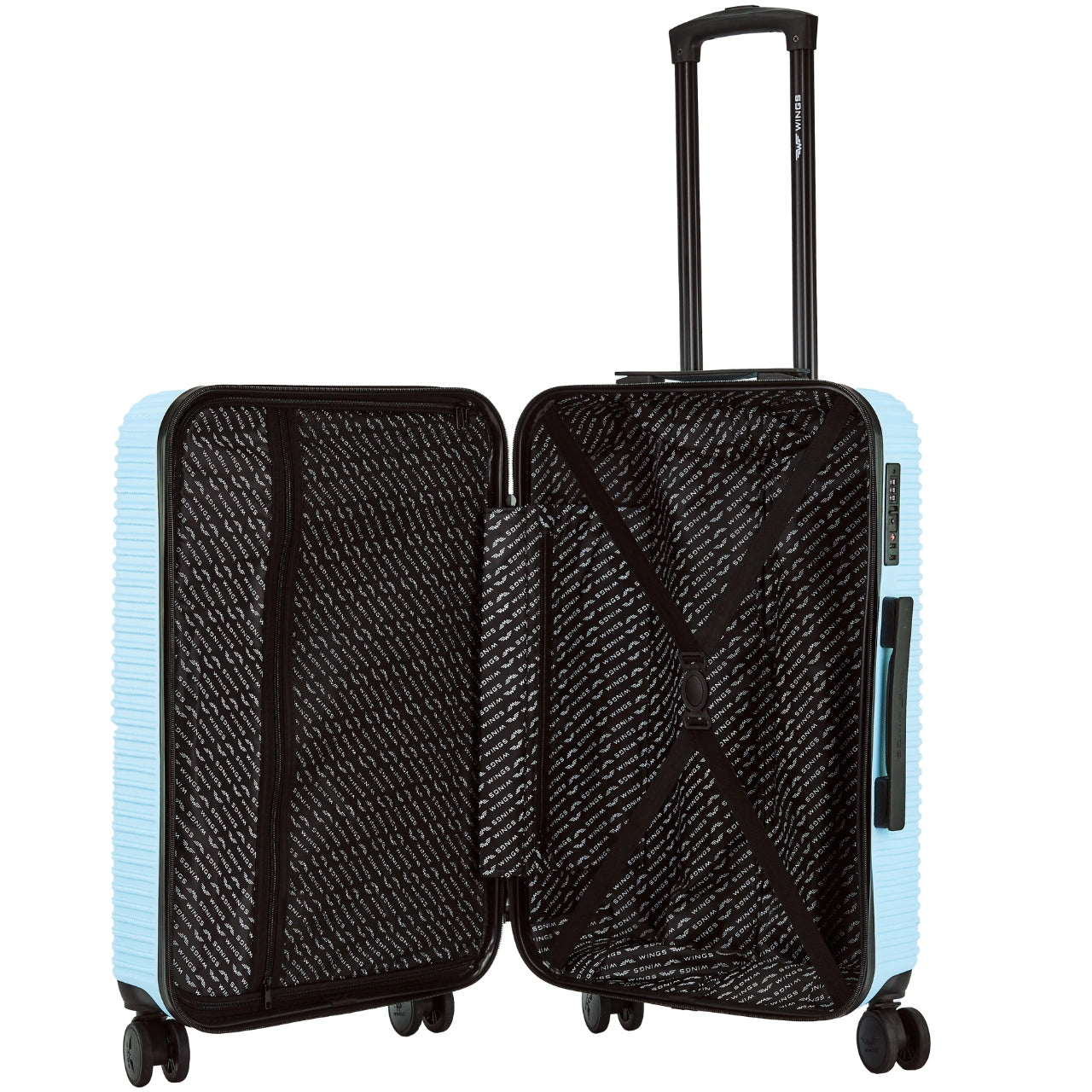 WINGS PC ECO JACKDAW 20" Cabin Suitcase LIGHT BLUE