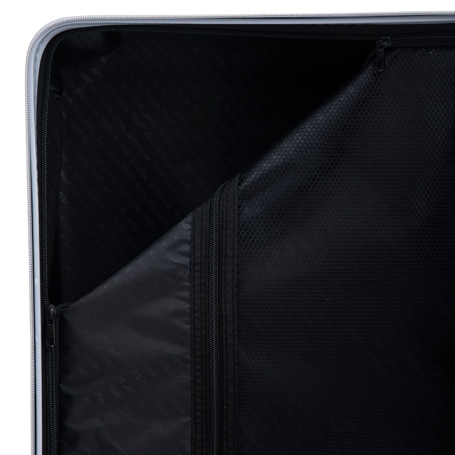 Кабинен куфар Wings ABS+ 20" Персонализиран ПАСТЕЛНО СИНЬО ДЖАМНИК