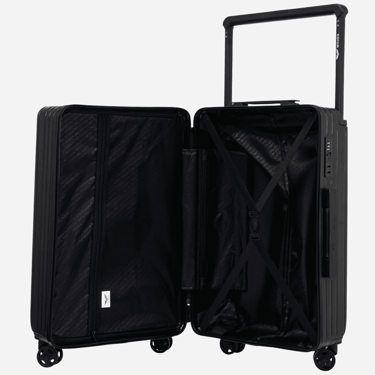 Kabínový kufor Wings ABS+ 20" Customized BLACK JAMNIK