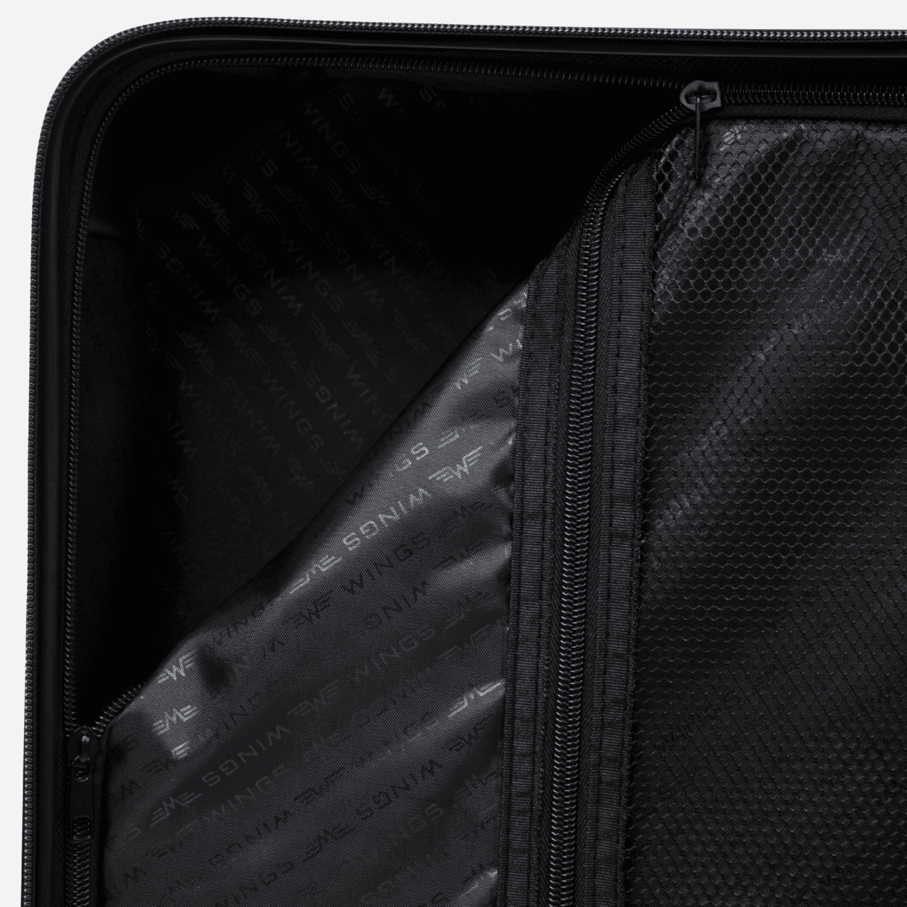 Kabínový kufor Wings ABS+ 20" Customized BLACK JAMNIK