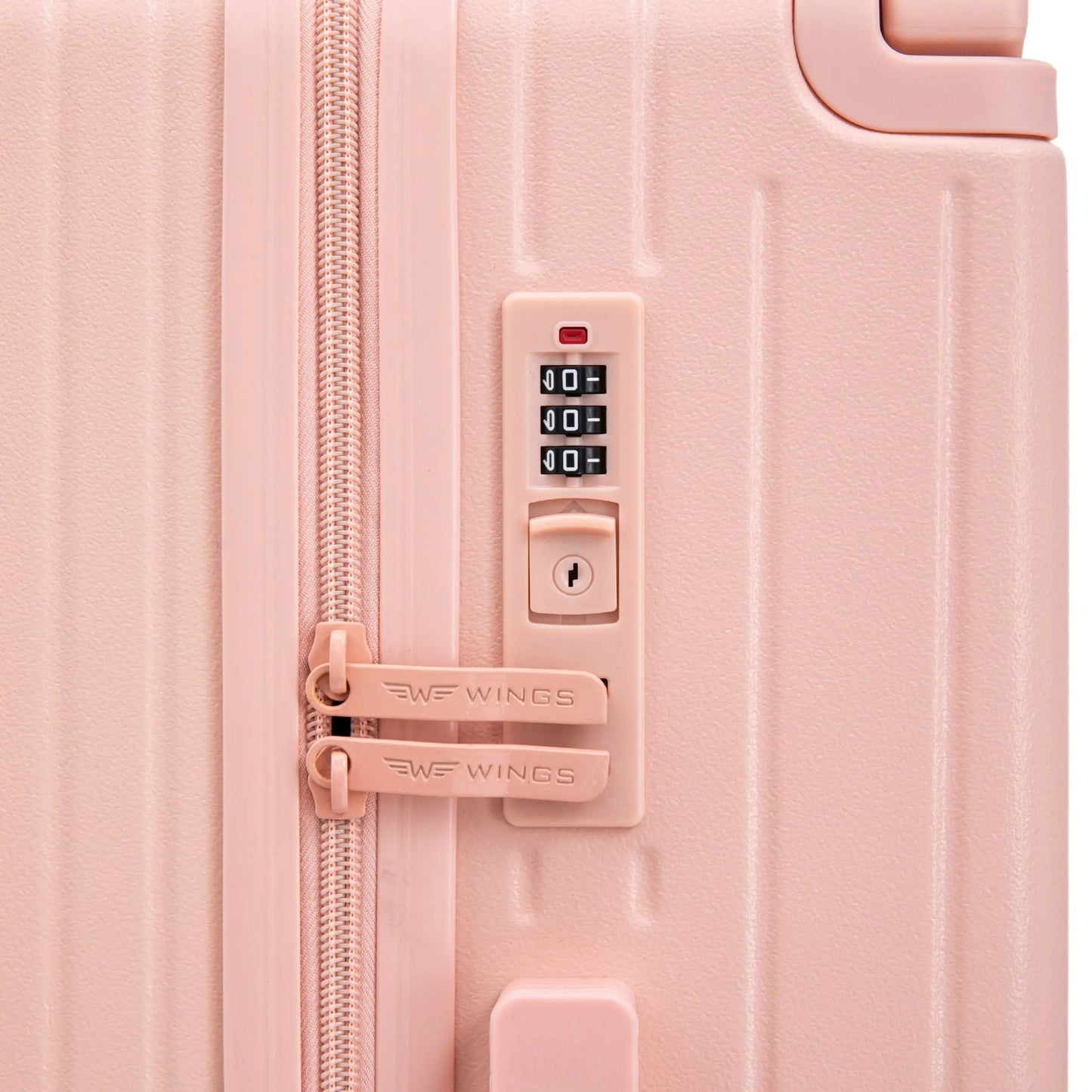 Walizka średnia Wings ABS+ 24" Customized SOFT PINK JAMNIK customized