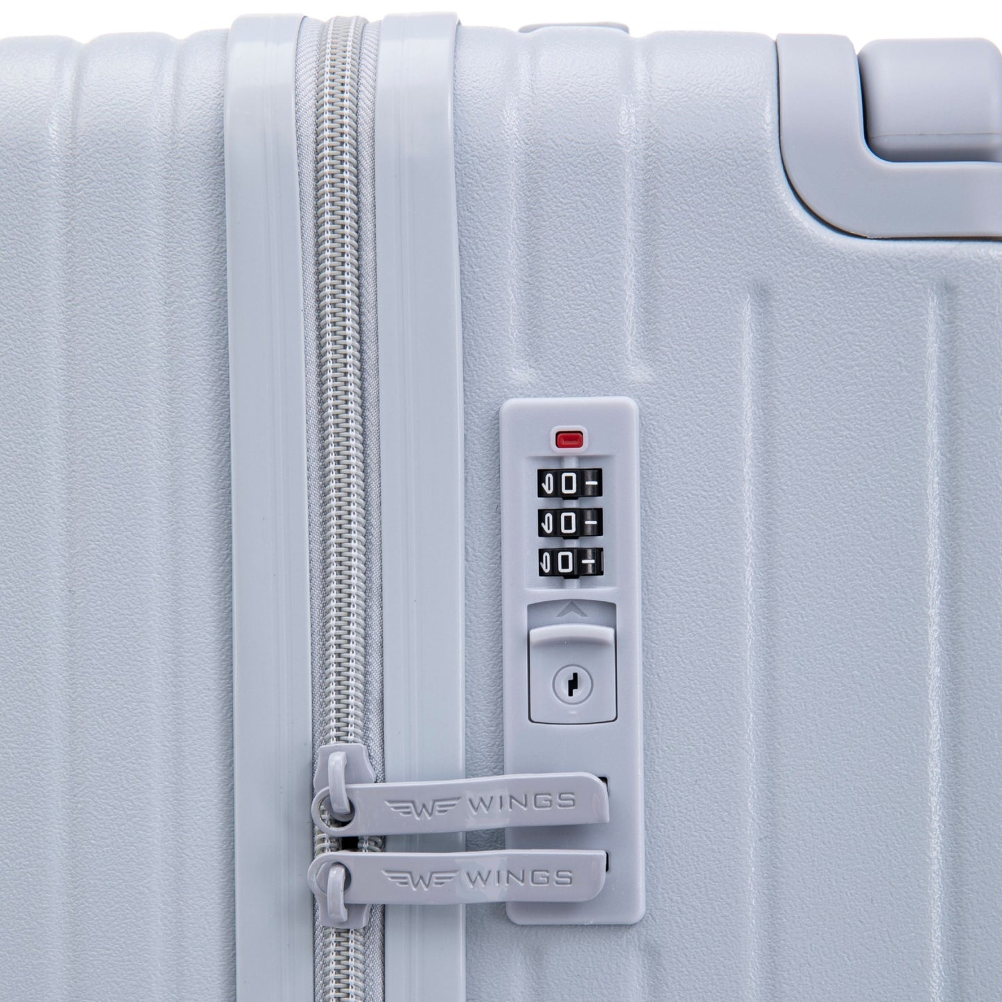 Waliză de cabină Wings ABS+ 20" Personalizată BUZE ALBASTRE PASTEL