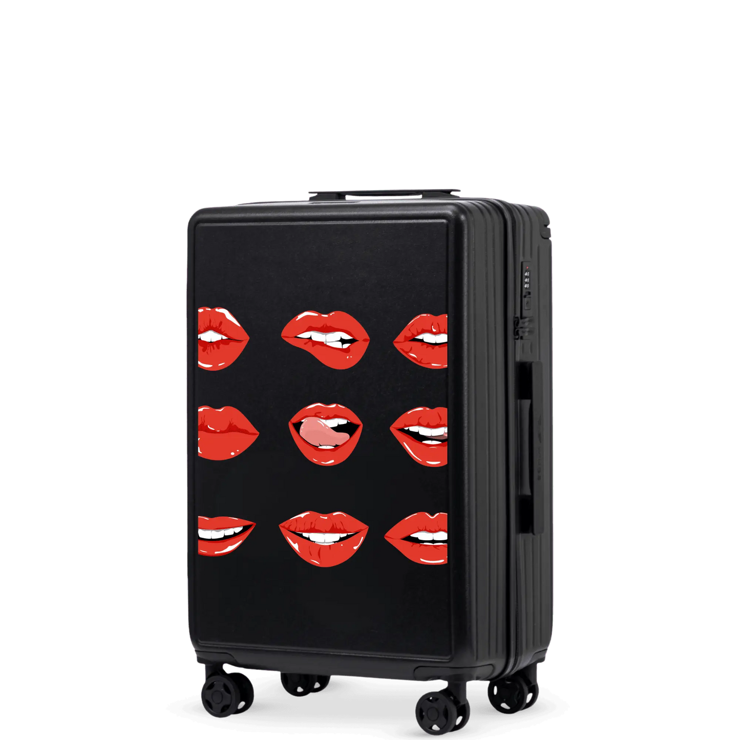 Walizka kabinowa Wings ABS+ 20" Customized BLACK LIPS customized