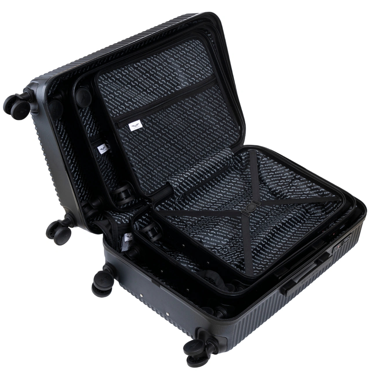 Large suitcase WINGS PC ECO JACKDAW 28" BLACK