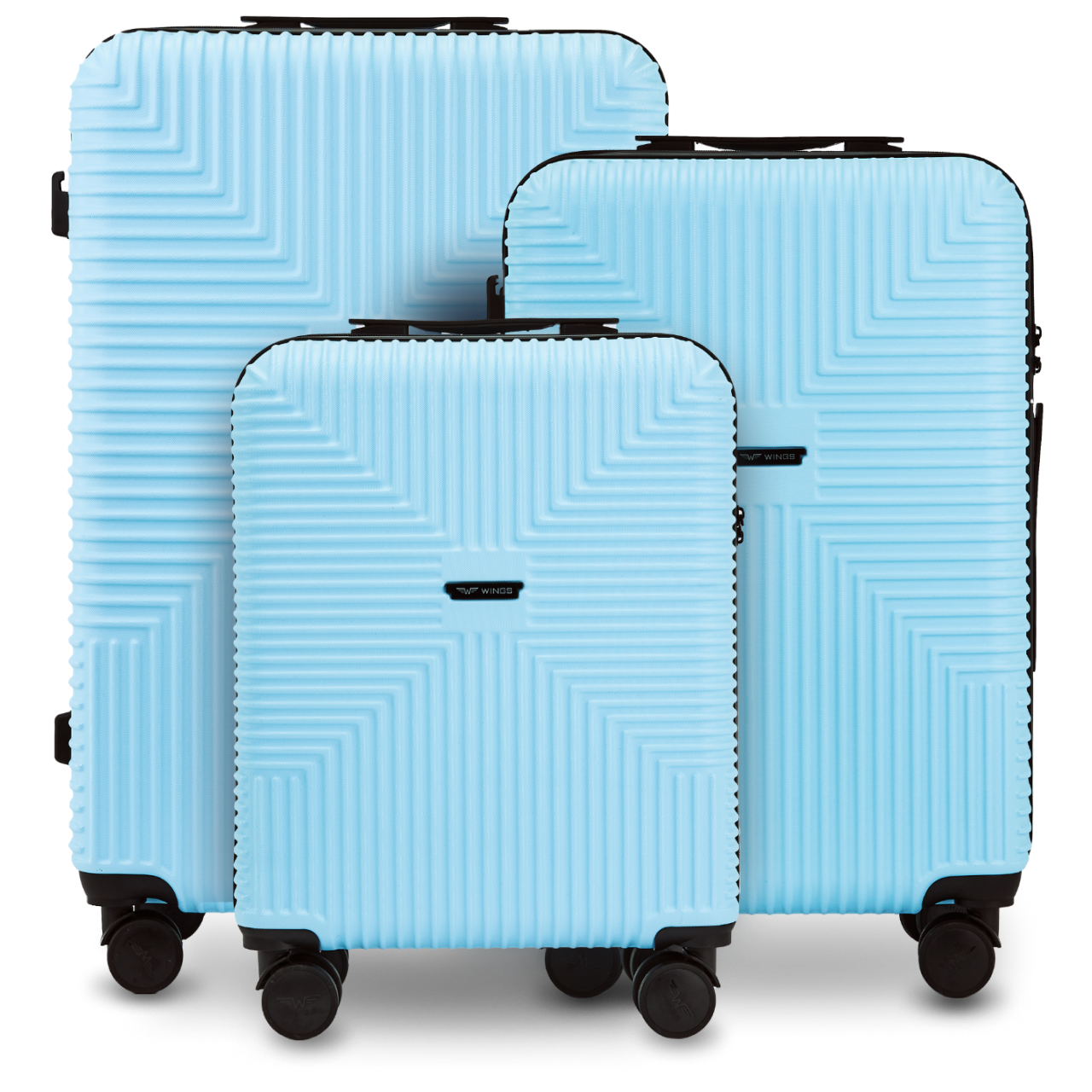 Set di 3 valigie WINGS PC ECO JACKDAW AZZURRO CHIARO