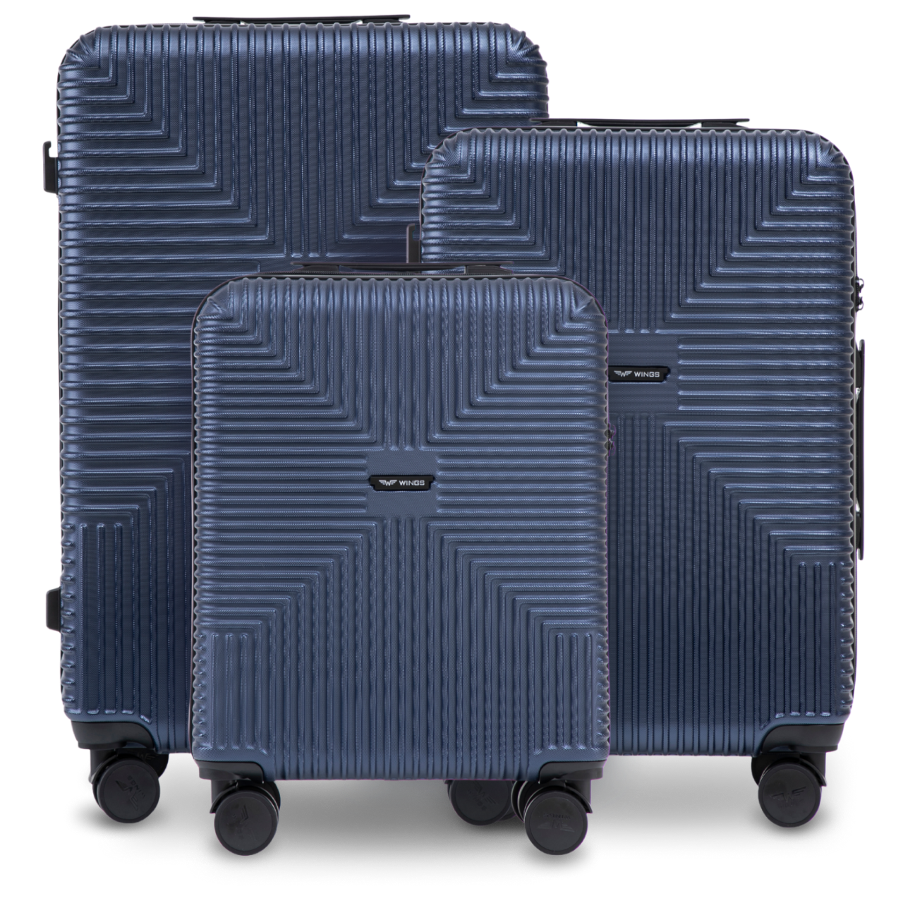 Komplet 3 walizek WINGS PC ECO BLUE JACKDAW COLLECTION