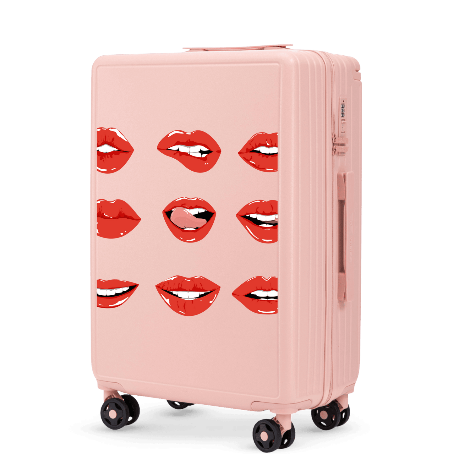Walizka średnia Wings ABS+ 24" Customized SOFT PINK LIPS customized