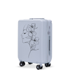 Kabínová walizka Wings ABS+ 20" Customized PASTEL BLUE FLOWER