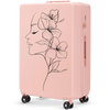 Великий валізка Wings ABS+ 28" Customized SOFT PINK FLOWER