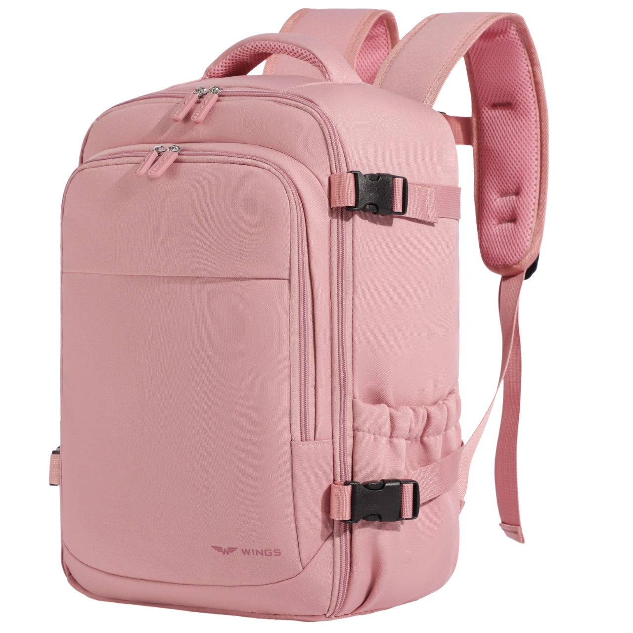 Plecak kabinowy WINGS bagaż podręczny Ryanair i Wizz Air, lekki plecak podróżny PINK CABIN BACKPACK