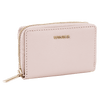 WINGS Small women's wallet made of genuine leather with zipper PINK
