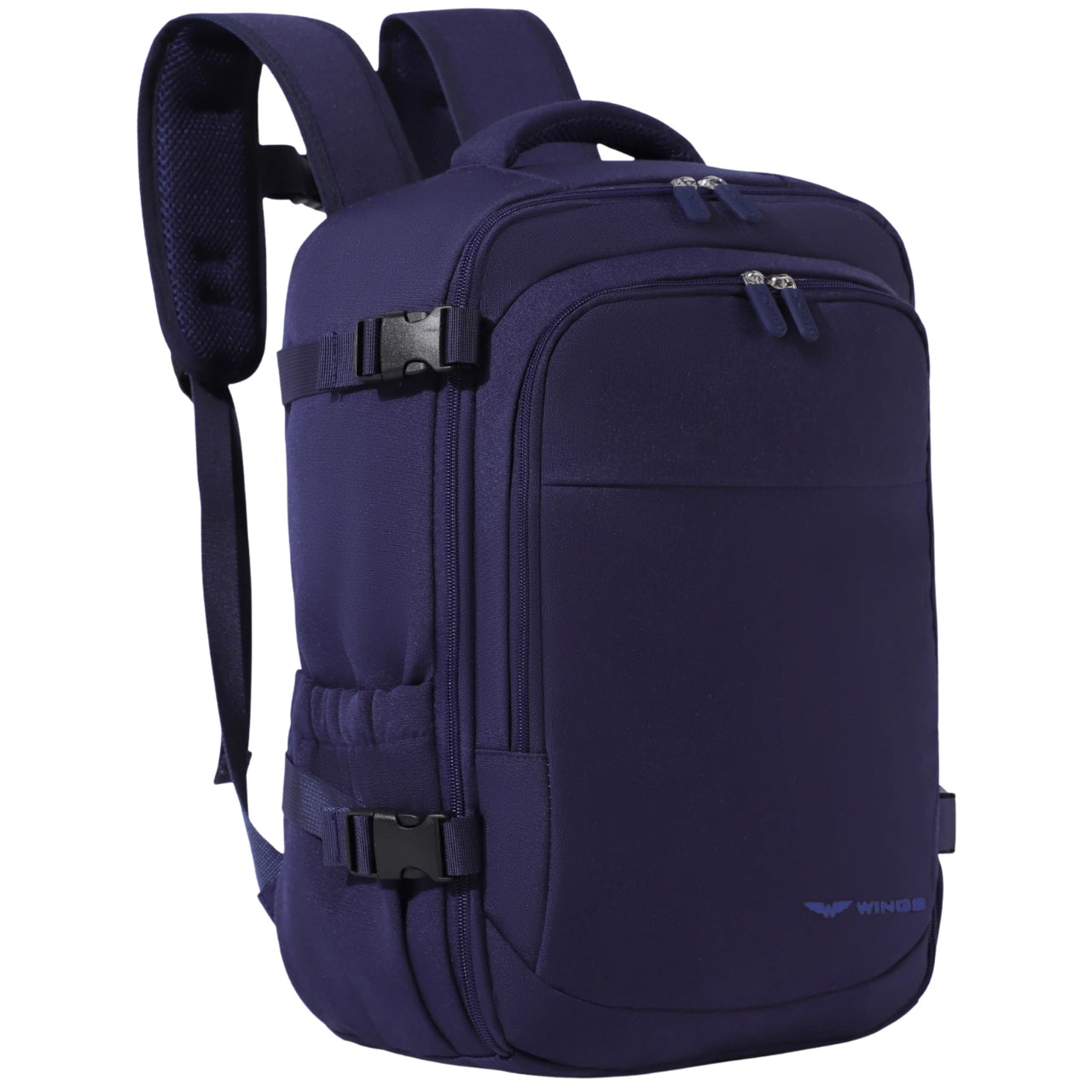 Plecak kabinowy WINGS bagaż podręczny Ryanair i Wizz Air, lekki plecak podróżny BLUE CABIN BACKPACK