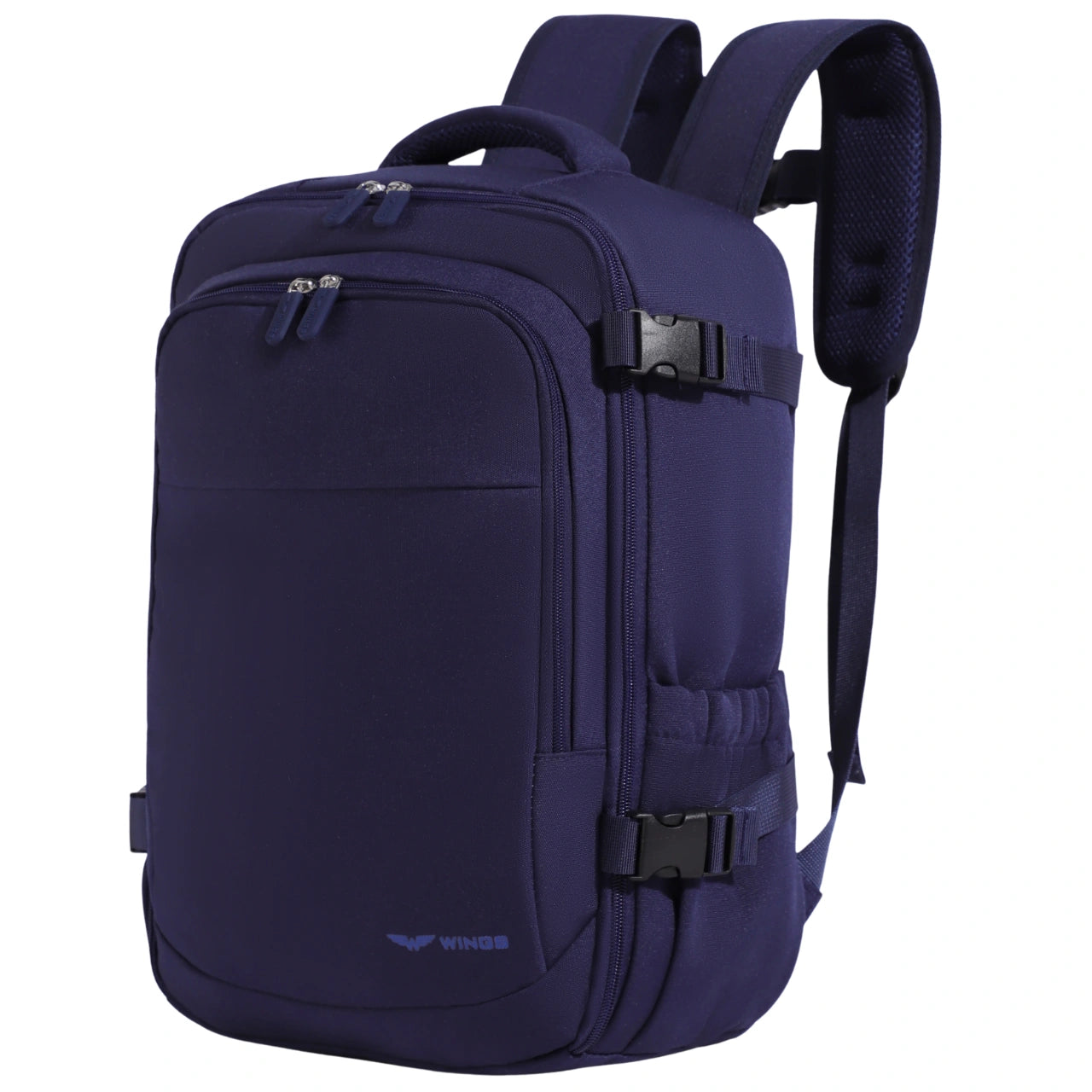Plecak kabinowy WINGS bagaż podręczny Ryanair i Wizz Air, lekki plecak podróżny BLUE CABIN BACKPACK