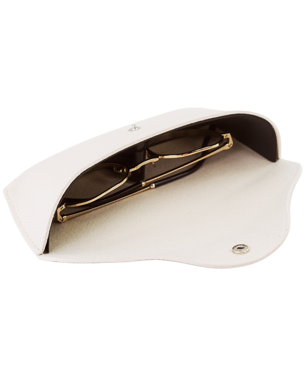 Eleganckie etui WINGS na okulary - BEIGE TRAVEL MUST HAVE