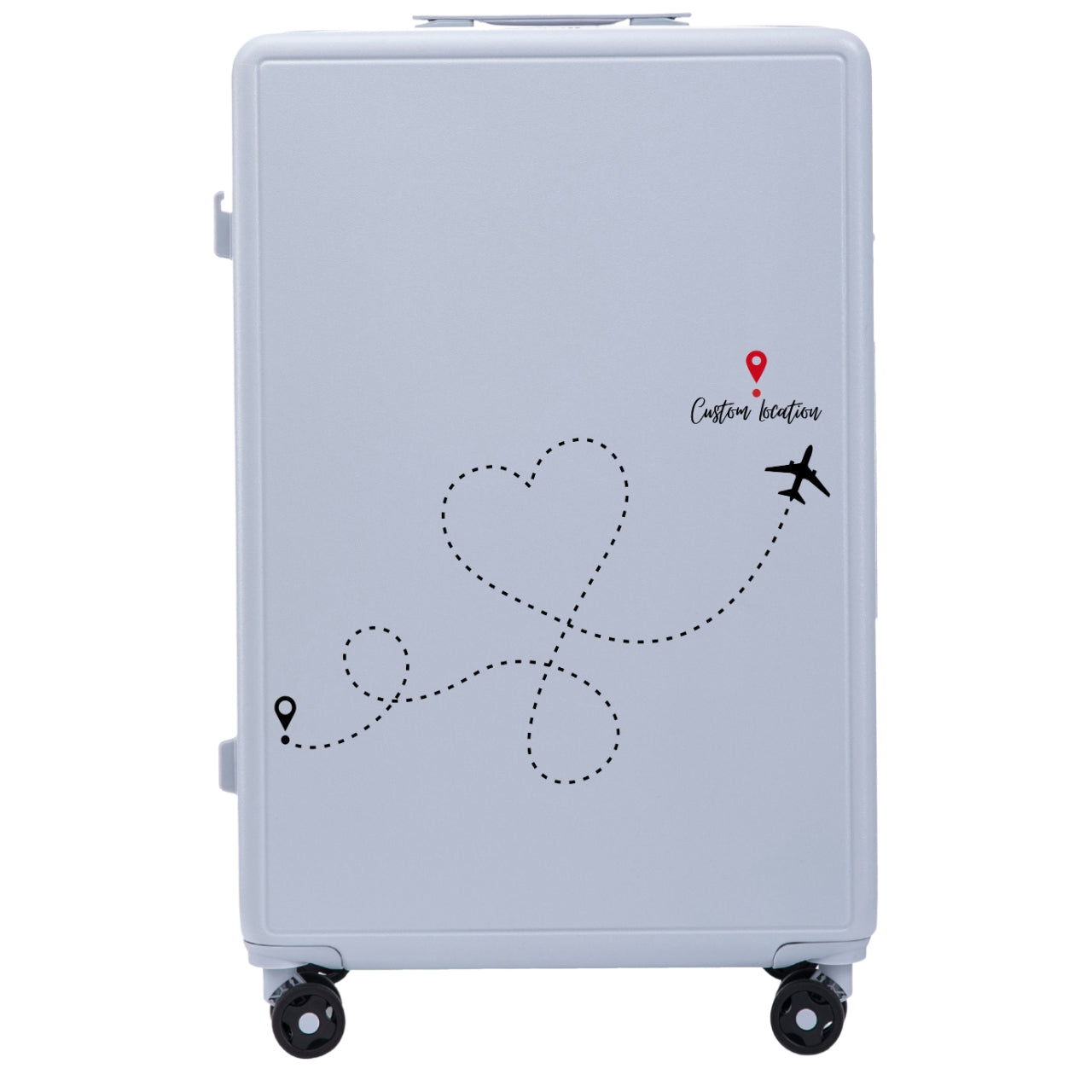 WINGS ABS+ 20" Customized PASTEL BLUE TRAVEL cabin suitcase