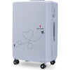 WINGS ABS+ 20" Customized PASTEL BLUE TRAVEL cabin suitcase