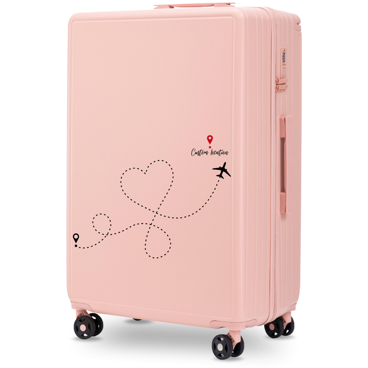 Μεγάλη βαλίτσα Wings ABS+ 28" Customized ΑΠΑΛΟ ΡΟΖ TRAVEL