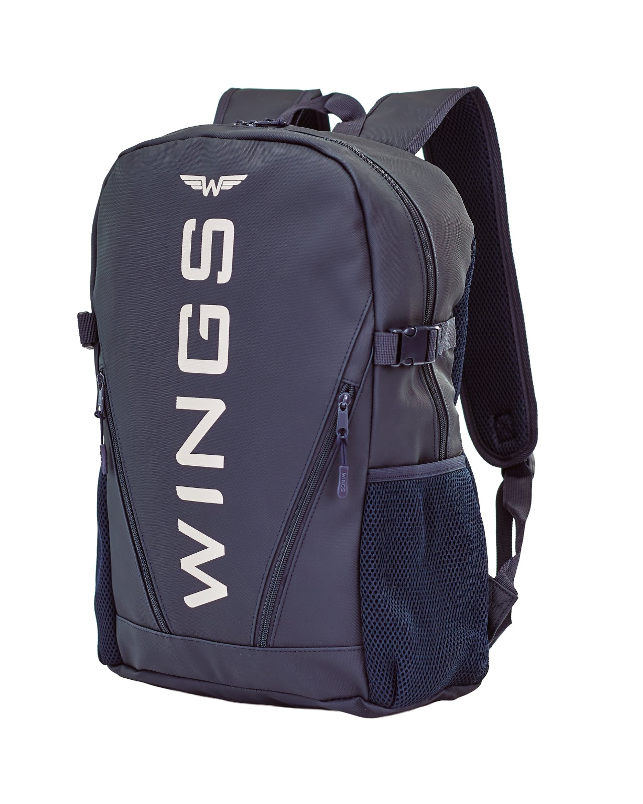 Mládežnický školní batoh WINGS 23 l na 17palcový notebook s bočními kapsami, námořnická modrá