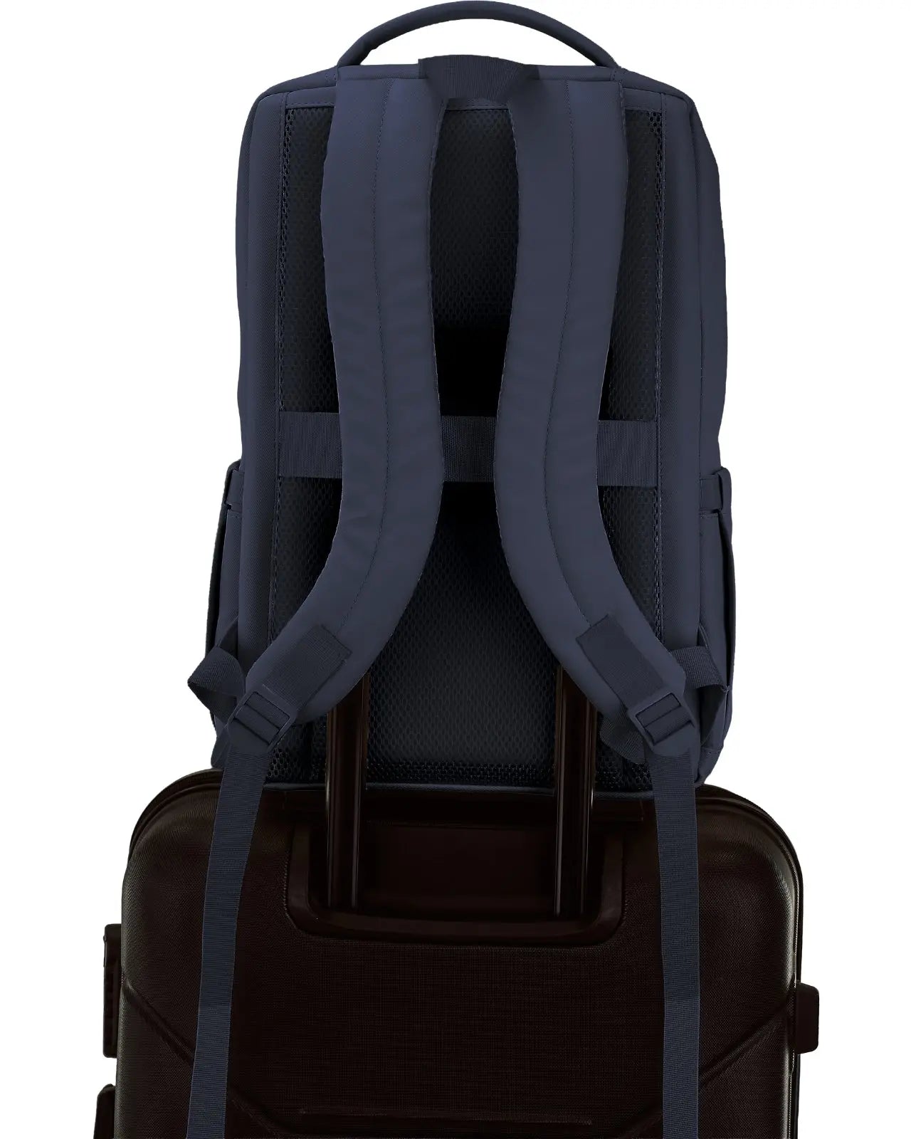 Plecak kabinowy WINGS CBP003 bagaż z kieszenią na laptop i systemem wentylacji pleców DARK BLUE CABIN BACKPACK