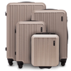 Set di 4 valigie WINGS HARRIER S M L + set da viaggio 16” CHAMPAGNE