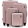Set di 4 valigie WINGS HARRIER S M L + set da viaggio da 16” ROSE GOLD