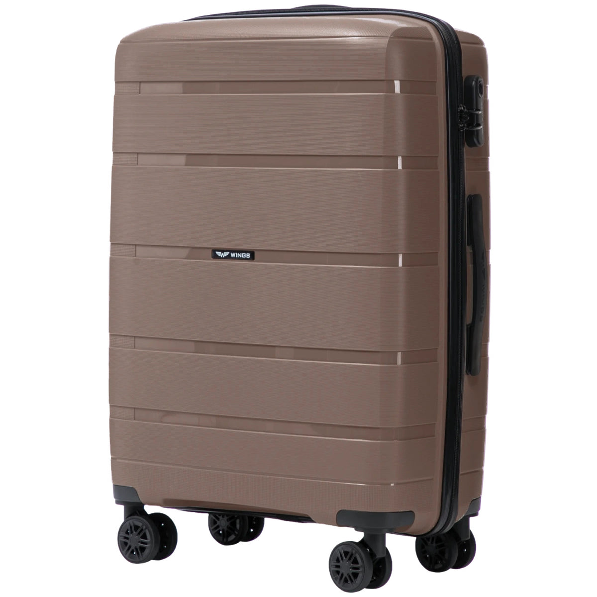 Wings HAWFINCH 3.0 set of 3 polypropylene suitcases COFFEE