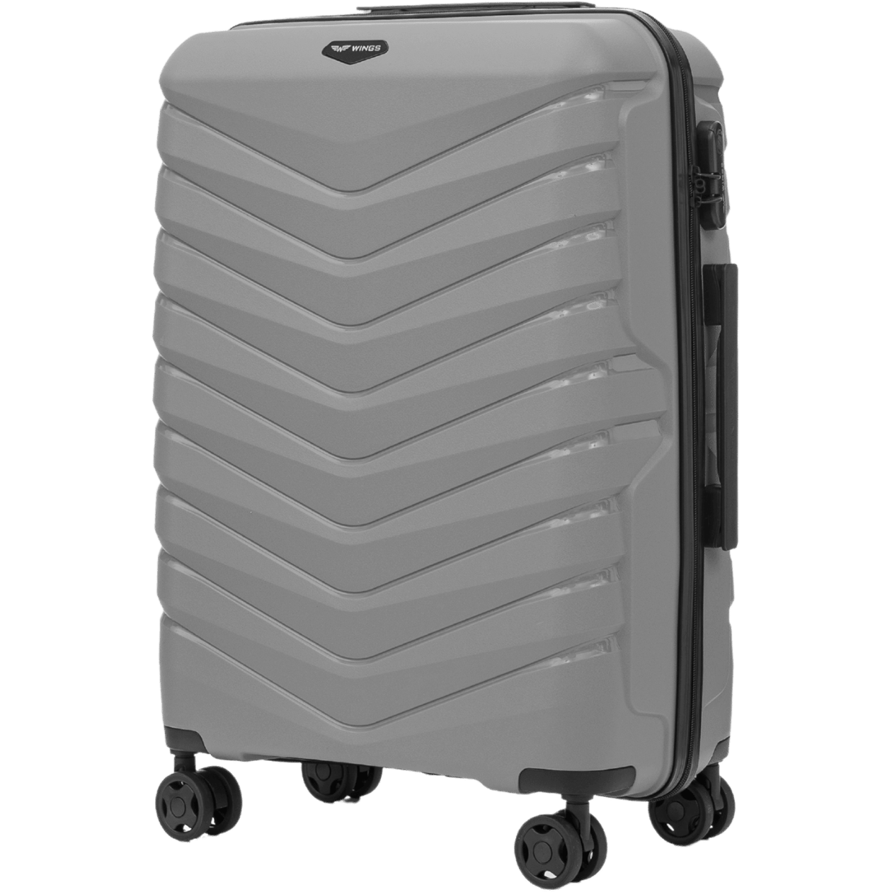 Set of 3 Wings PHOENIX 2.0 polypropylene suitcases DARK GREY