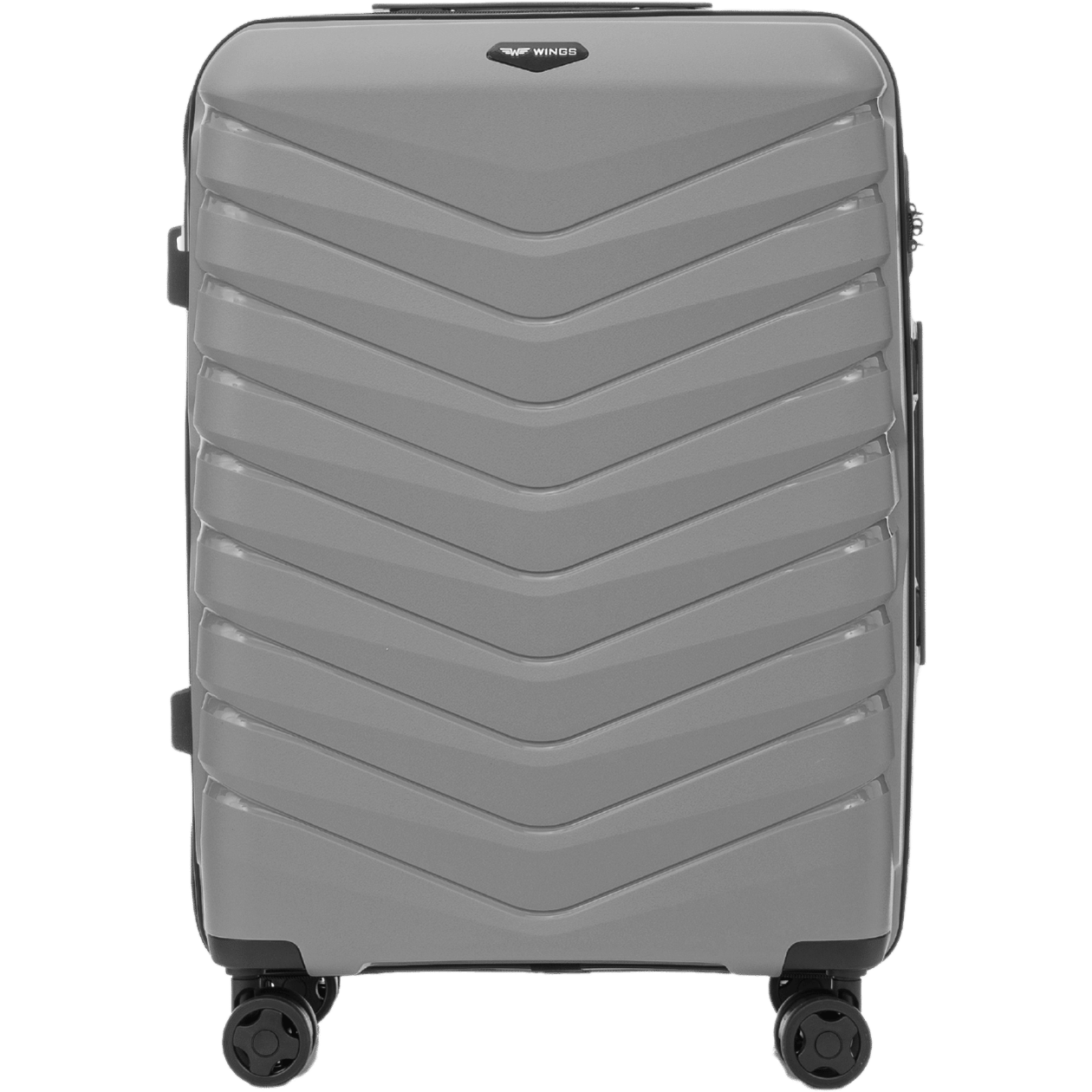 Set of 3 Wings PHOENIX 2.0 polypropylene suitcases DARK GREY