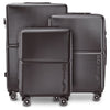 Set di 3 valigie Wings PC MAGPIE NERO con ruote in gomma